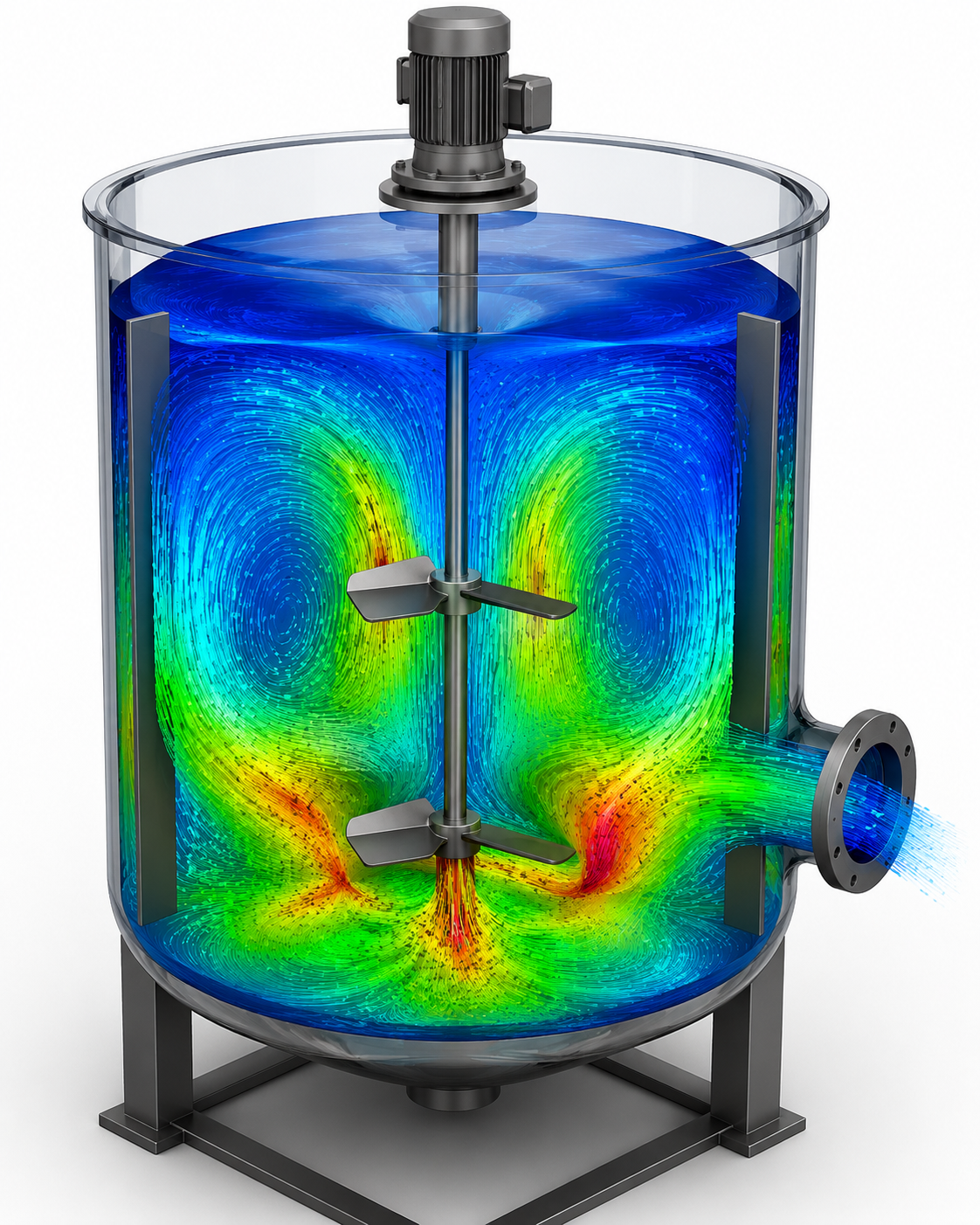 CFD Mixing & Blending Analysis visualization