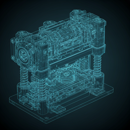 Technical CAD model of a complex die layout